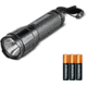 Kilimanjaro Gear LED Tactical Flashlight, Black, 250 Lumens, 3 AAA Included KJ910079, EDEMO1