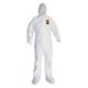 Kimberly Clark KLEENGUARD A20 Breathable Particle Protection Coveralls, Kimberly-Clark 49127 White, With Attached Hood And Boots, Zipper Front, And Elastic Back, Wrists, And Ankles
