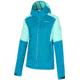 La Sportiva Kap Hybrid Hoody - Womens, Crystal/Turquoise, Extra Large, M39-635616-XL