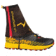 La Sportiva Winter Running Gaiter, Black/Yellow, Medium/Large, 49S-999100-M/L
