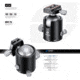 Leofoto HB-70 70mm Pro Heavy-Duty Ball Head w/Quick Release Plate &amp; Case, Black, HB-70
