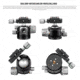 Leofoto LS-324C X Version Ranger Series Tripod / Ballhead Set - LS-324CX/LH-40LR, Black, LS-324CX+LH-40LR
