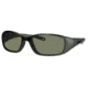 Liberty Sport Suns GLIDE Protective Eyewear Shiny Gunmetal Frame,Grey/Green w. silver flash Lens, Unisex GLIDEGMTL5717130FP