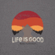 Life Is Good Cool Tee Retro Sunset Hike - Mens, Slate Gray, Extra Large, 61274-Slate Gray-XL