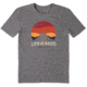 Life Is Good Cool Tee Retro Sunset Hike - Mens, Slate Gray, Extra Large, 61274-Slate Gray-XL