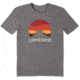 Life Is Good Cool Tee Retro Sunset Hike - Mens, Slate Gray, Extra Large, 61274-Slate Gray-XL
