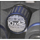 Lucid 10x42 ED Open Frame Binoculars, w/Hard Case and Neoprene Covers, Deluxe Neck Strap, Matte Black, L-B10-10x42