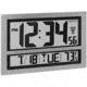 Marathon Clock Jumbo LCD Atomic Wall Clock, Silver, 16.7 x 1.9 x 10.6, CL030025-SV-00-G