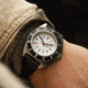 Marathon Cross Hatch 2-Piece Strap, Italian Leather, Parkerized Buckle, 20mm, Moss Green, Extra Long, WS-LT-MGPS-20-XL