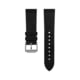 Marathon Cross Hatch 2-Piece Strap, Leather, Steel Buckle, 22mm, Black, Standard, WS-LT-BKSS-22-ST