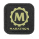 Marathon 1x1in Morale Patch w/Glow in the Dark Rubber Logo, Black, AD030008BK