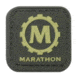 Marathon 1x1in Morale Patch w/Glow in the Dark Rubber Logo,Sage Green, AD030008SG