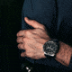 Marathon 46 mm Jumbo Diver/Pilots Automatic Chronograph w/Stainless Steel Bracelet, Black, WW194014SS-0108