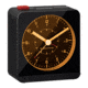Marathon Analog Desk Alarm Clock w/Auto-Night Light, Black, CL030053-BK-BK-NA