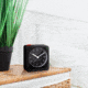 Marathon Analog Desk Alarm Clock w/Auto-Night Light, Black, CL030053-BK-BK-NA