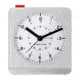 Marathon Analog Desk Alarm Clock w/Auto-Night Light, Silver, CL030053-SV-WH-NA