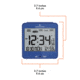 Marathon Atomic Desk Clock w/Backlight, Heat and Comfort Index, Blue, CL030054-BL-00-NA