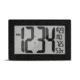Marathon Atomic Digital Wall Clock, Black/Brush Steel, 9.5in x 1in x 6in, CL030068-BK-BS-NA