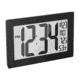 Marathon Atomic Digital Wall Clock, Black/Brush Steel, 9.5in x 1in x 6in, CL030068-BK-BS-NA