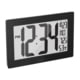 Marathon Atomic Digital Wall Clock, Black/Brush Steel, 9.5in x 1in x 6in, CL030068-BK-BS-NA