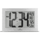 Marathon Atomic Digital Wall Clock, White, 9.5in x 1in x 6in, CL030068-WH-SS-NA