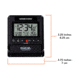 Marathon Atomic Travel Alarm Clock w/Auto Night Light, Black, CL030036-BK-00-NA