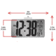Marathon Atomic Wall Clock w/8 Time Zones and Stand, White, CL030033-WH-00-NA