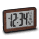Marathon Atomic Wall Clock w/8 Time Zones and Stand, Wood, CL030033-WD-BK-NA