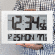 Marathon Commercial Grade Jumbo Atomic Wall Clock w/6 Time Zones, White, CL030025-WH-00-NA