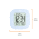 Marathon Compact Alarm Clock w/Temperature and Date, Blue, CL030058-BL-00-NA