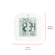 Marathon Compact Alarm Clock w/Temperature and Date, White, CL030058-WH-00-NA