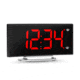Marathon Digital Dual Alarm Clock with Two USB Chargers, Black, 9 x 1 x 3in, CL030070-BK-RD-NA