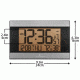 Marathon Digital Wall Clock w/Auto-Night Light, Graphite Gray CL030052GG