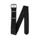 Marathon Leather Nato Watch Strap, 16mm, Black, WS-LDS-BKSS-16-11