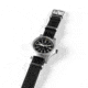 Marathon Leather Nato Watch Strap, 16mm, Black, WS-LDS-BKSS-16-11