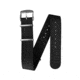 Marathon Leather Nato Watch Strap, 22mm, Black, WS-LDS-BKSS-22-11