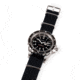 Marathon Leather Nato Watch Strap, 22mm, Black, WS-LDS-BKSS-22-11