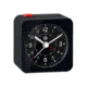 Marathon Mini Analog Alarm Clock, Black Case/Black Dial, 2.75in x 2in x 2.75in, CL030065-BK-BK-NA