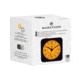 Marathon Mini Analog Alarm Clock, Black Case/White Dial, 2.75in x 2in x 2.75in, CL030065-BK-WH-NA