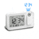 Marathon Projection Wall Clock, White, 5.75in x 1in x 3.5in, CL030086-WH-BL-NA