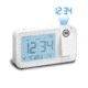 Marathon Projection Wall Clock, White, 5.75in x 1in x 3.5in, CL030086-WH-BL-NA