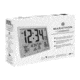 Marathon Slim Atomic Full Calendar Wall Clock w/ Indoor/Outdoor Temperature, Graphite Grey, 14.6in x 1.2in x 9in, CL030066-GG-FD-NA