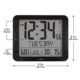 Marathon Slim Atomic Wall Clock w/ Indoor/Outdoor Temperature, Black, 9.8in x 1.2in x 8.1in, CL030027-BK-FD-NA