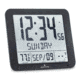 Marathon Slim Atomic Wall Clock w/ Indoor/Outdoor Temperature, Black, 9.8in x 1.2in x 8.1in, CL030027-BK-FD-NA
