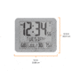 Marathon Slim Atomic Wall Clock w/ Indoor/Outdoor Temperature, Graphite Grey, 9.8in x 1.2in x 8.1in, CL030027-GG-FD-NA