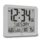 Marathon Slim Atomic Wall Clock w/ Indoor/Outdoor Temperature, Graphite Grey, 9.8in x 1.2in x 8.1in, CL030027-GG-FD-NA