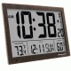 Marathon Slim-Jumbo Atomic Digital Wall Clock, Wood, CL030062-WD-JB-NA