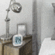 Marathon Small Compact Alarm Clock, Silver, 3in x 1in x 3in, CL030058-SV-00-NA