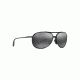 Maui Jim Alelele Bridge Aviators  Sunglasses,Gloss Black,Neutral Grey Lens 438-02