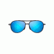 Maui Jim Alelele Bridge Aviators  Sunglasses,Matte Blue,Blue Hawaii Lens B438-03M
